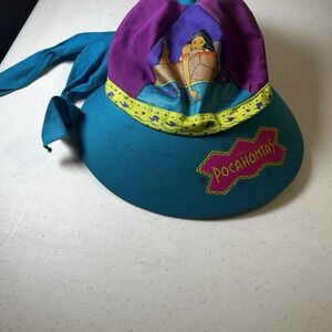 Vintage‎ Disney Kids 1990s Pocahontas Wide Duck Brim Hat Made In Hong Kong OSFA
